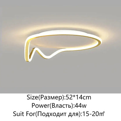 Modern white decorbites geometry round led ceiling light with sleek curved design and warm white illumination for living room