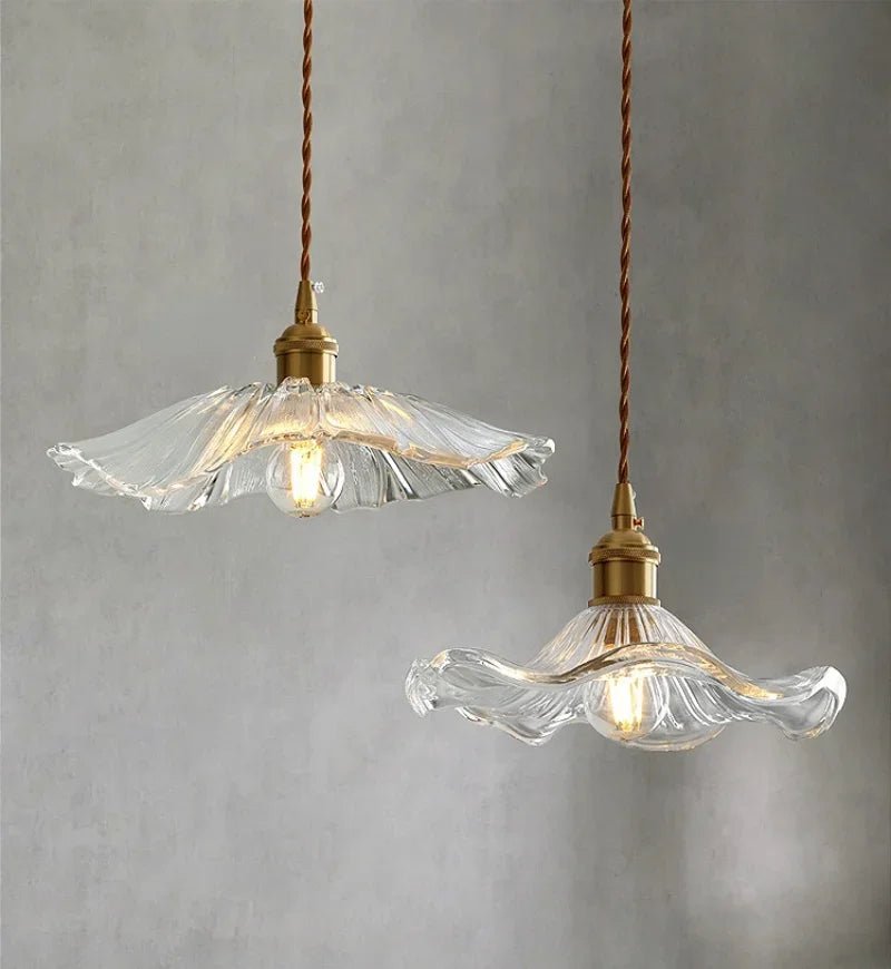 Modern White Glass Flower Pendant Light - Decorbites