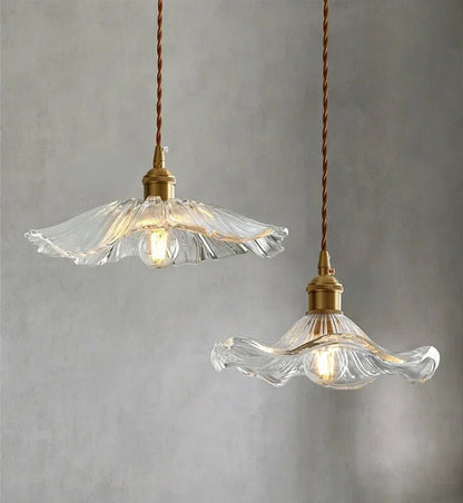 Modern White Glass Flower Pendant Light - Decorbites
