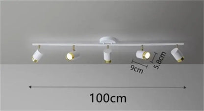 Modern white and gold decorbites ceiling chandelier with five adjustable spotlights for living room lighting