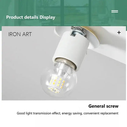 Modern white and gold decorbites glass ball led ceiling light with clear glass led bulb and white ceramic base for living room decor