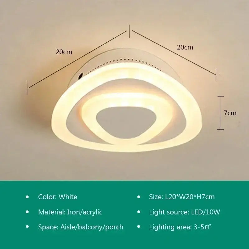Modern white and gold iron and acrylic ceiling light with minimalist circular design decorbites led ceiling lamp