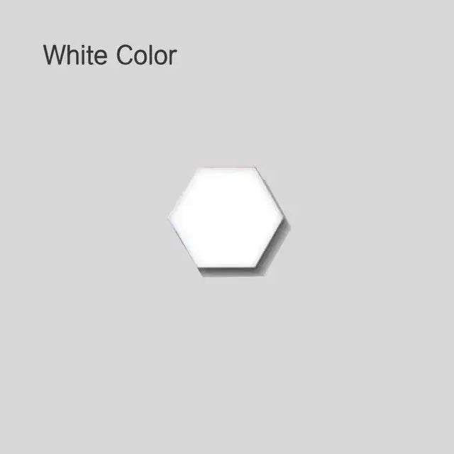 Modern white honeycomb modular quantum sconces led panel light with white hexagonal smooth matte tile design for bedroom