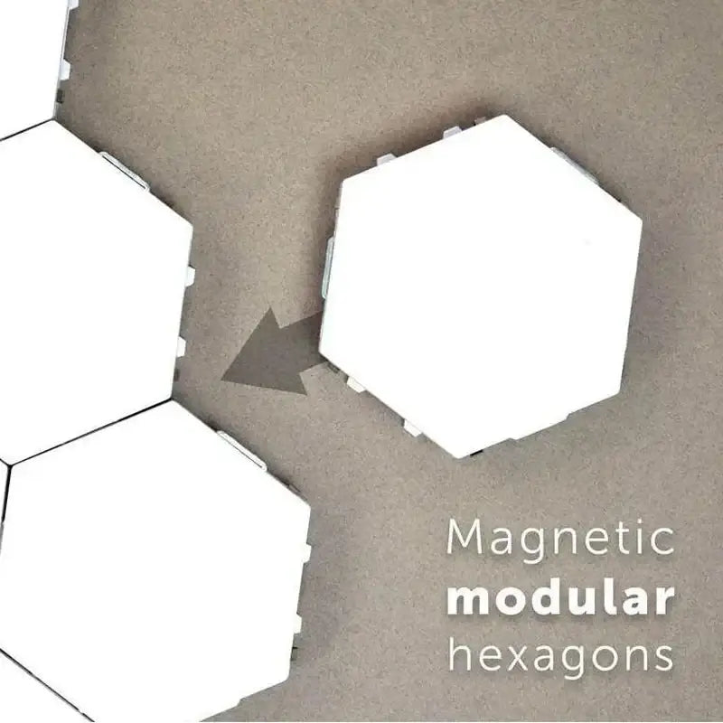 Modern white honeycomb modular quantum sconces led wall panels with magnetic hexagonal design for bedroom lighting