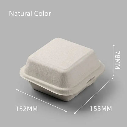 A beige molded fiber biodegradable dessert box from decorbites dessert box set with hinged lid for modern dining room