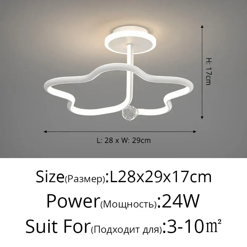 Modern white led ceiling light chandelier with sleek cloud-like design and crystal accent for living room decorbites led ceiling