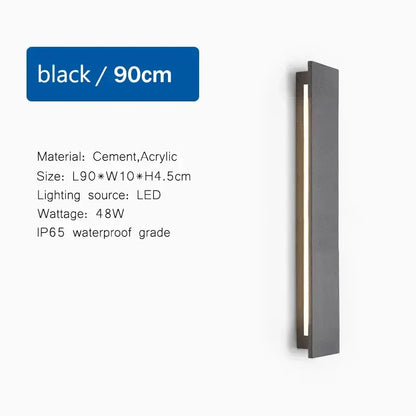 Modern white led limestone sconce garden porch wall light featuring a black rectangular decorbites led limestone fixture