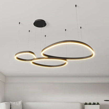 Modern White LED Ring Pendant Chandelier - Decorbites