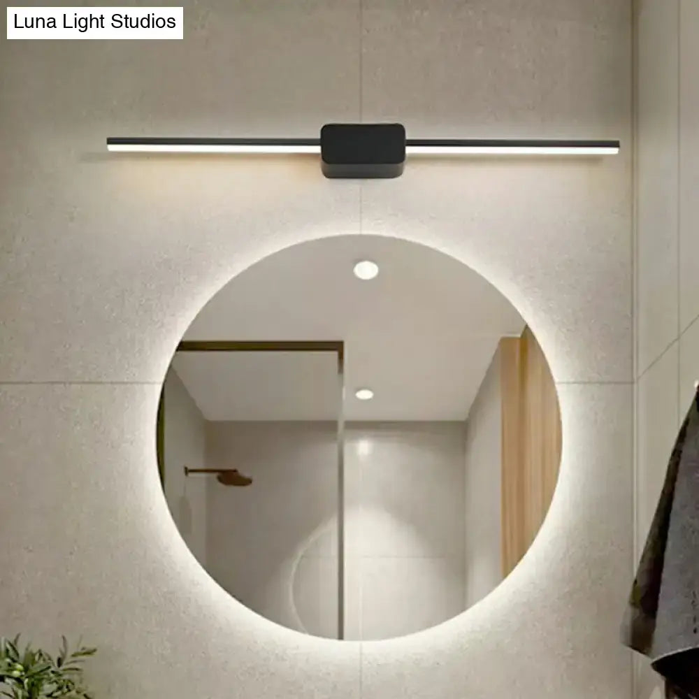 Modern white led wall mounted circular bathroom vanity mirror with sleek design and integrated edge lighting