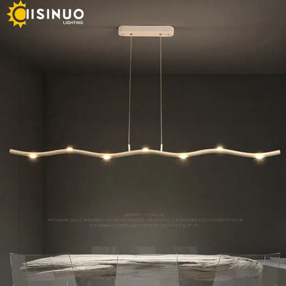 Modern white led wave pendant light with sleek curved design and integrated bulbs for dining room decorbites pendant light