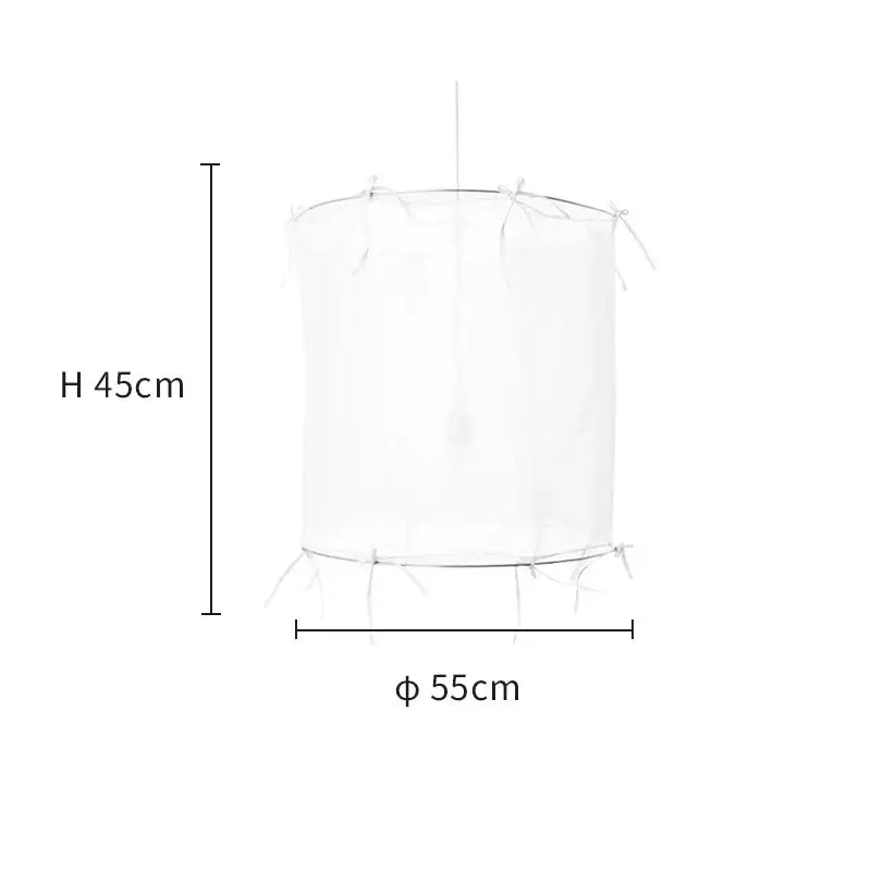 Modern white linen cotton pendant lamp with fine mesh fabric mosquito net decorbites linen cotton pendant light
