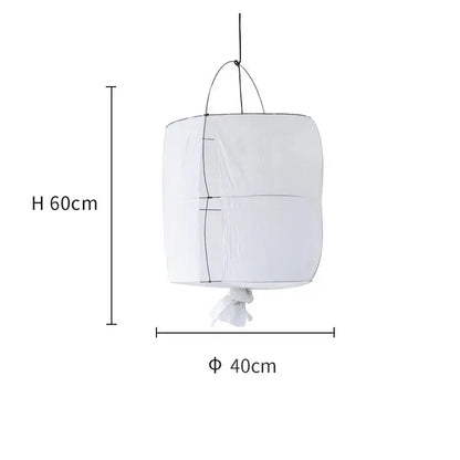 Modern white linen cotton pendant lamp resembling a 60cm tall cylindrical hanging laundry drying rack decorbites linen cotton