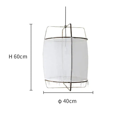 Modern white linen cotton pendant lamp with white mesh insect net and black metal frame for kitchen island lighting
