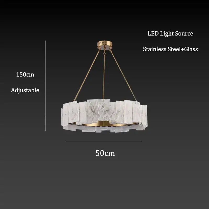 Modern white marble and gold decorbites cloud mist pendant lights with textured cloud mist glass for dining room decor