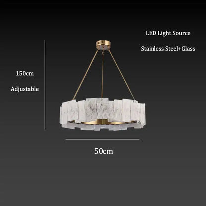 Modern white marble and gold decorbites cloud mist pendant lights with textured cloud mist glass for dining room decor
