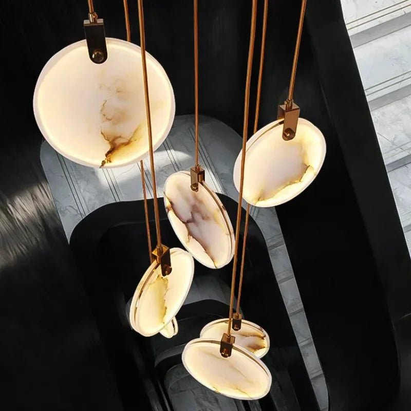 Modern White Marble Pendant Light - Decorbites