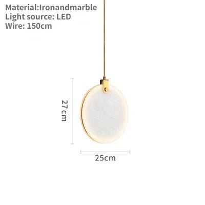 Modern White Marble Pendant Light - Decorbites