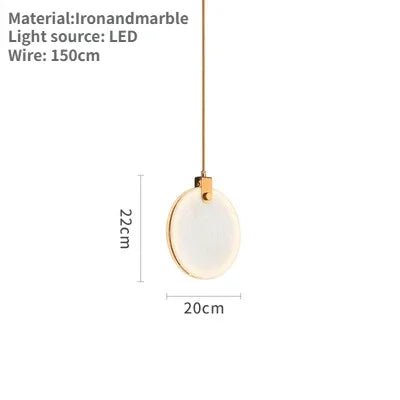 Modern White Marble Pendant Light - Decorbites