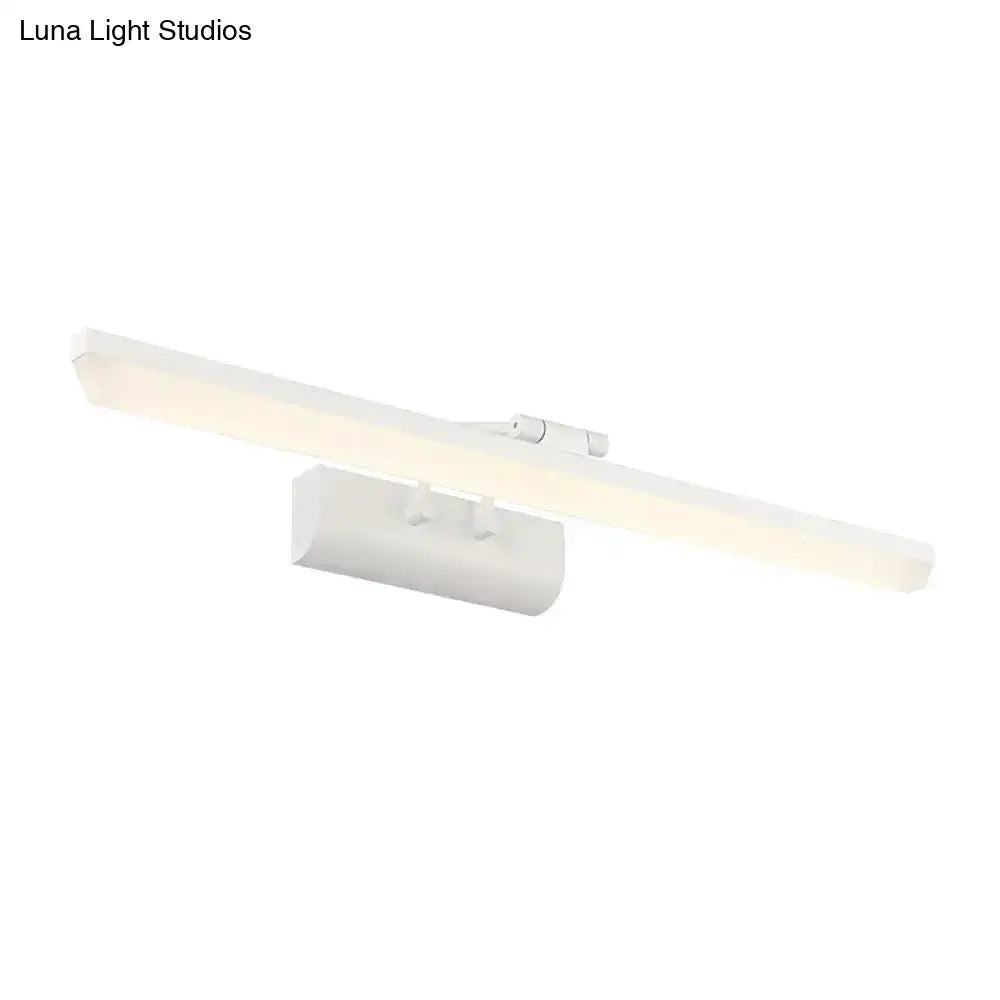 Modern white metallic cylinder vanity lamp bathroom led light with sleek design and soft diffused illumination