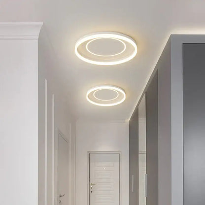 Modern white minimalist ceiling light strip with sleek circular led design for living room illumination