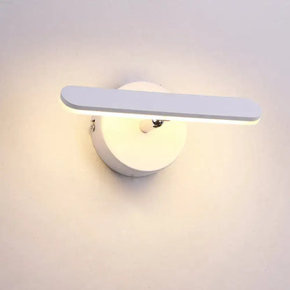 Modern white minimalist led wall light with smooth rounded edges providing natural warm light and maximum bulb wattage