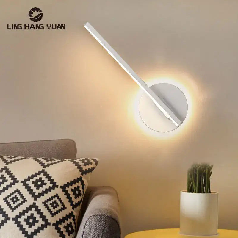 Modern white minimalist led wall sconce with circular base and sleek design perfect as a decorbites led wall lamp