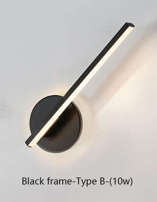 Black frame type b led wall sconce with modern design and warm light for decorbites led wall bedroom lamp decor