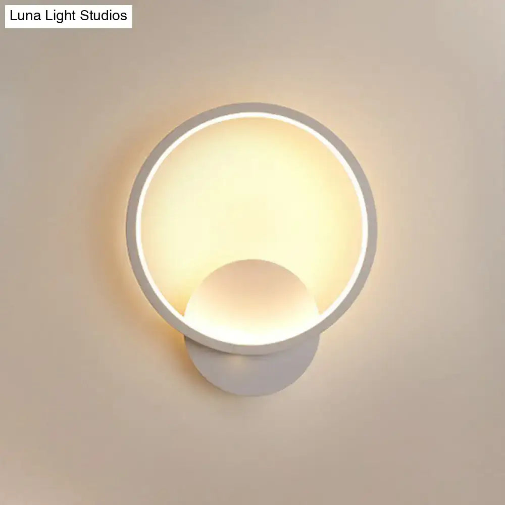 Modern white nordic led wall lamp with shaded acrylic light and warm glow 110v-120v wall lamp for bedroom use