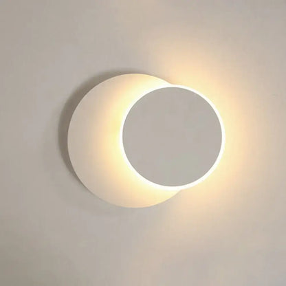 Modern white nordic led wall lamp with acrylic shade emitting warm light type designed for 110v-120v use