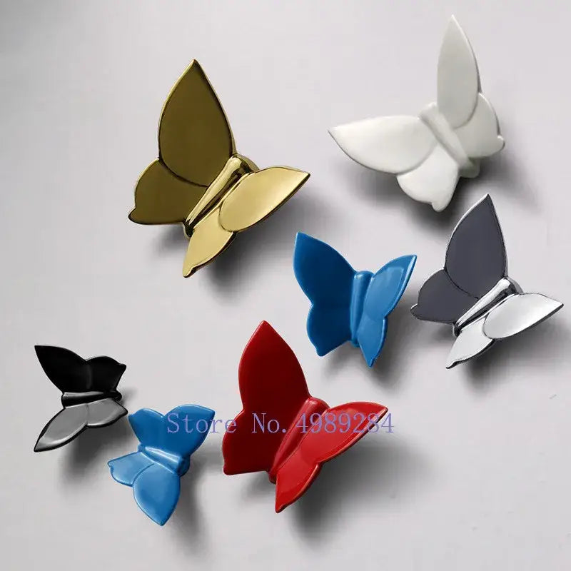 Modern white paper butterfly wall mount decorbites butterfly wall with colorful glossy 3d art for kids room decor