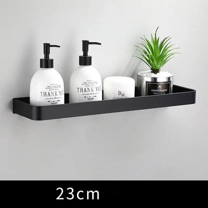 Modern white plastic corner shelf with towel bar and black metal wall mounted shelf 23cm wide for kitchen storage decorbites black corner