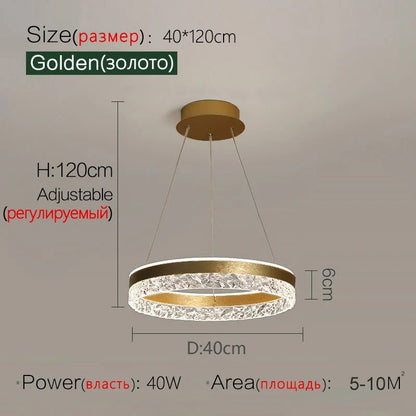 Modern White Ring LED Pendant Light - Decorbites