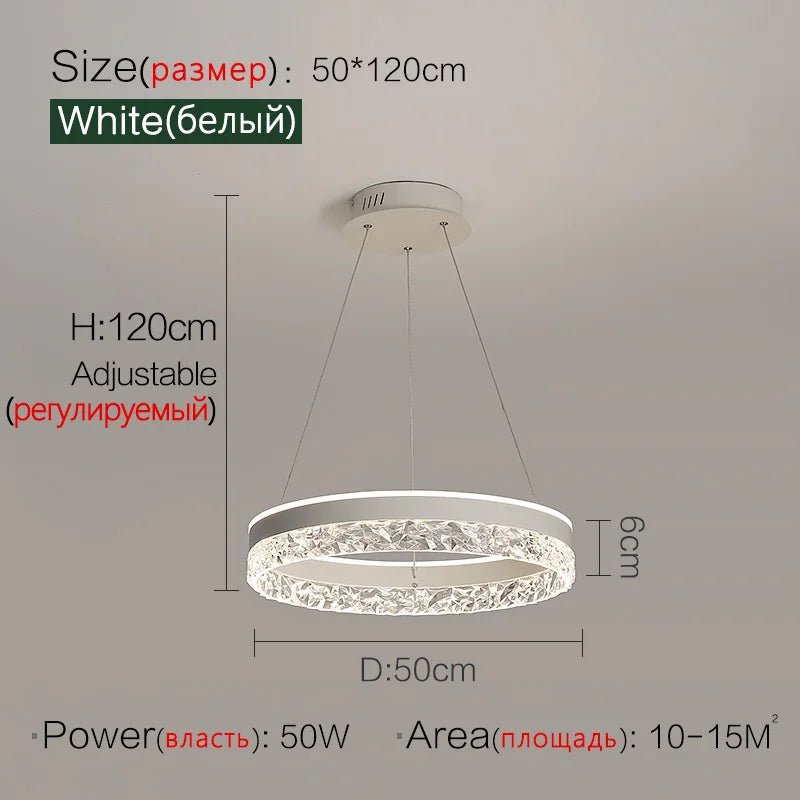 Modern White Ring LED Pendant Light - Decorbites