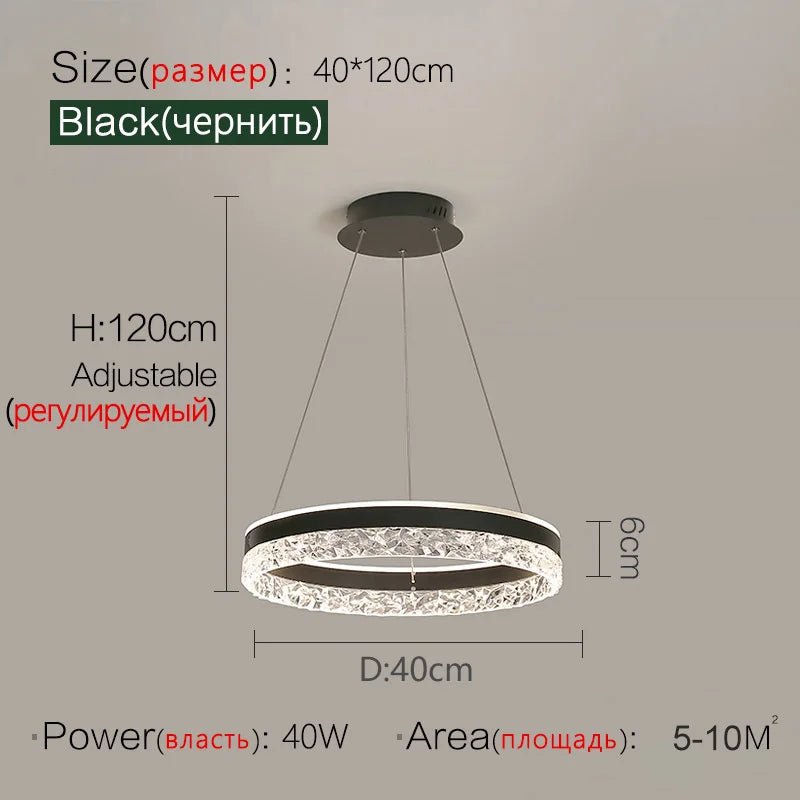 Modern White Ring LED Pendant Light - Decorbites