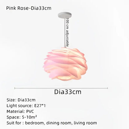 Modern white rose flower pendant lights featuring a pink pvc rose flower design by decorbites carmina rose for living room decor
