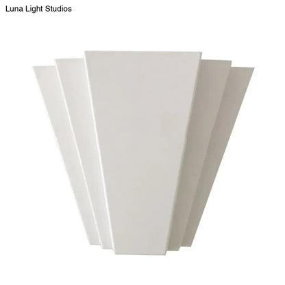 Set of five white sector flush rectangular acrylic panels for modern white sector flush mount led wall sconce