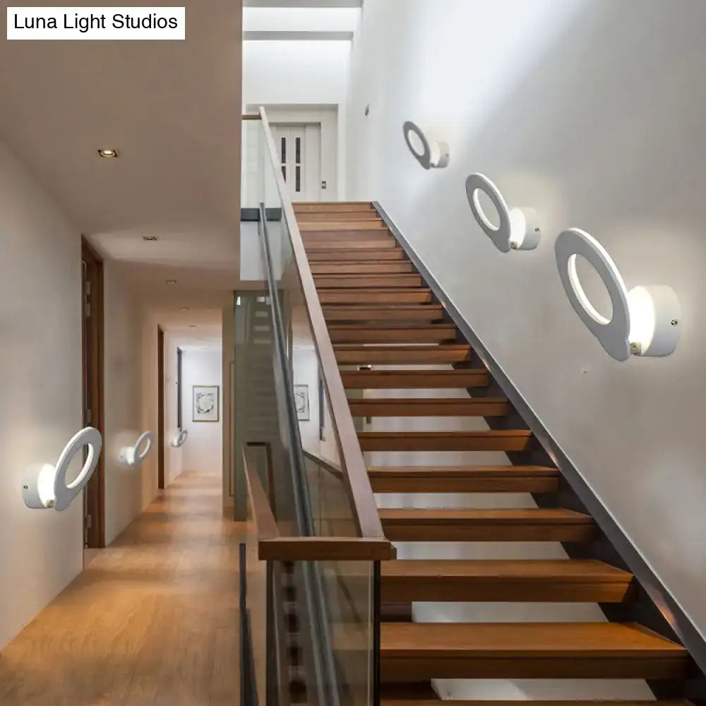 Modern white square led wall sconce with warm natural light and adjustable color temperature for bedroom use