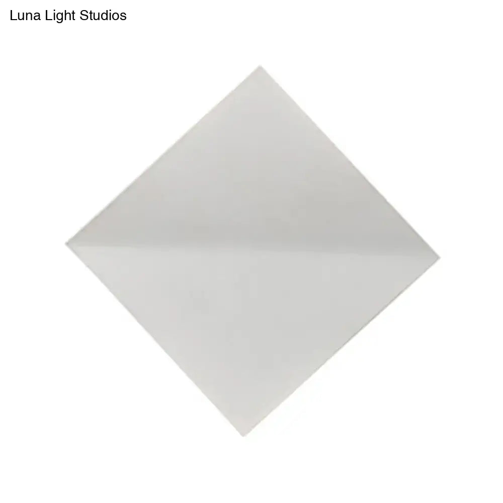 Modern white square paper wall sconce with direct wired electric design for stylish living space lighting
