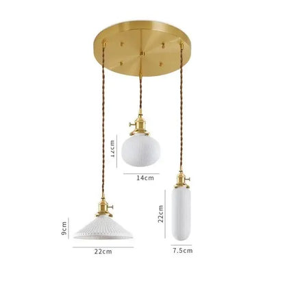 Modern white textured glass ceramic led pendant lights with gold-toned brass hardware and braided cords for kitchen decorbites ceramic led pendant