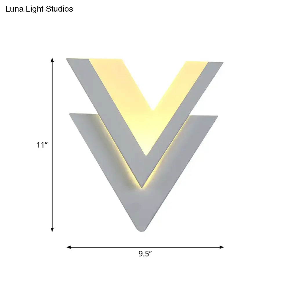 Modern gray v-shaped led wall mount light with warm yellow backlight for stairway available in 220v-240v 110v-120v