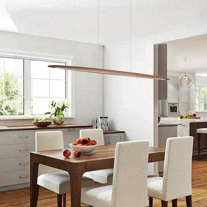Modern White Wood Linear Pendant Light - Decorbites