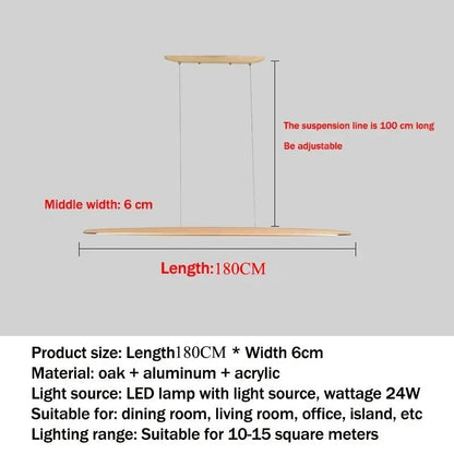 Modern White Wood Linear Pendant Light - Decorbites