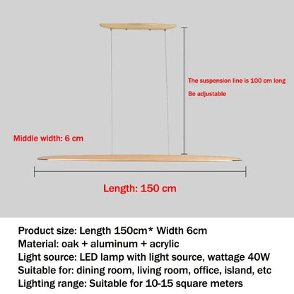 Modern White Wood Linear Pendant Light - Decorbites