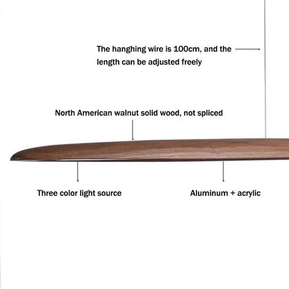 Modern White Wood Linear Pendant Light - Decorbites