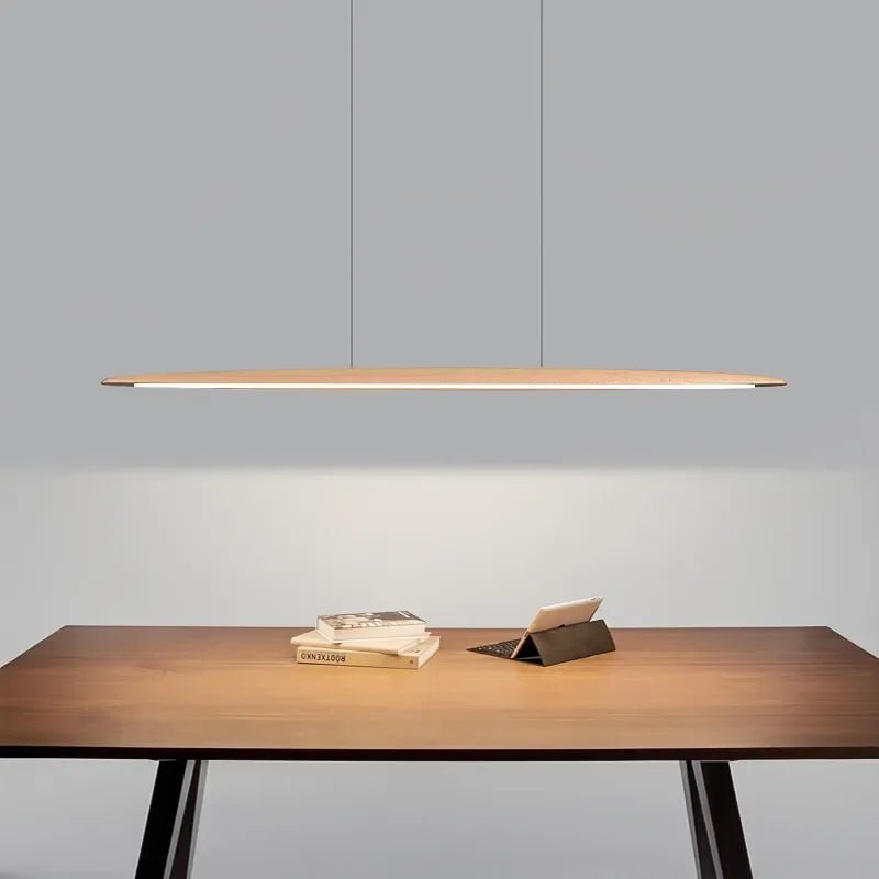 Modern White Wood Linear Pendant Light - Decorbites