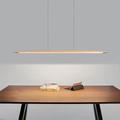 Modern White Wood Linear Pendant Light - Decorbites