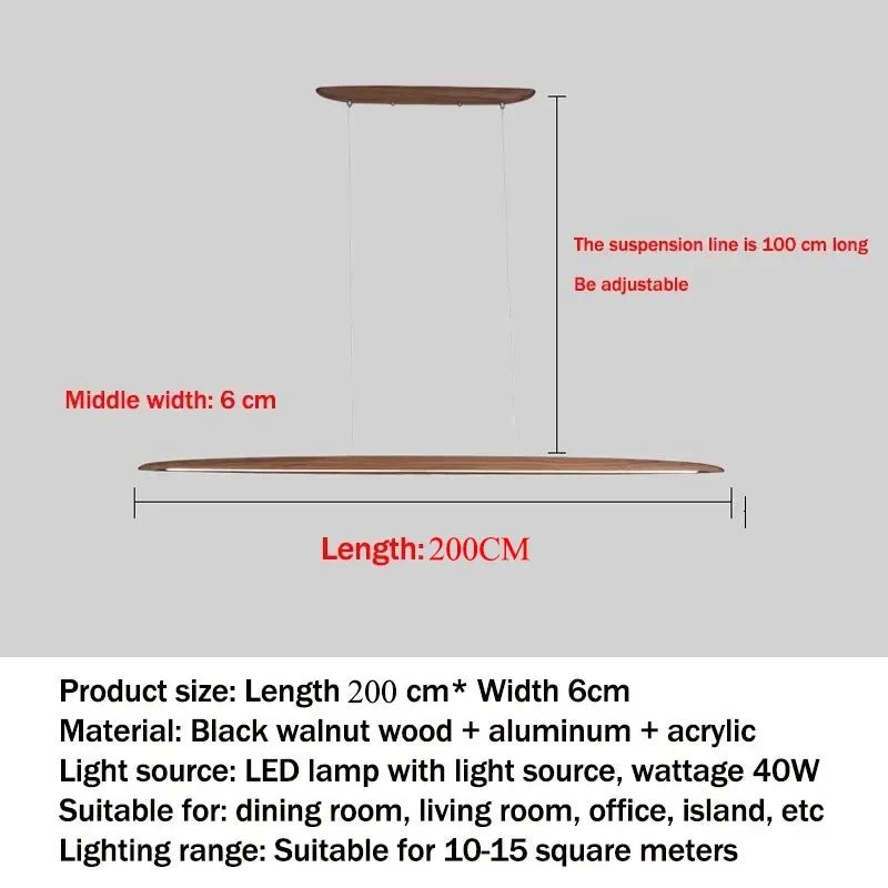 Modern White Wood Linear Pendant Light - Decorbites