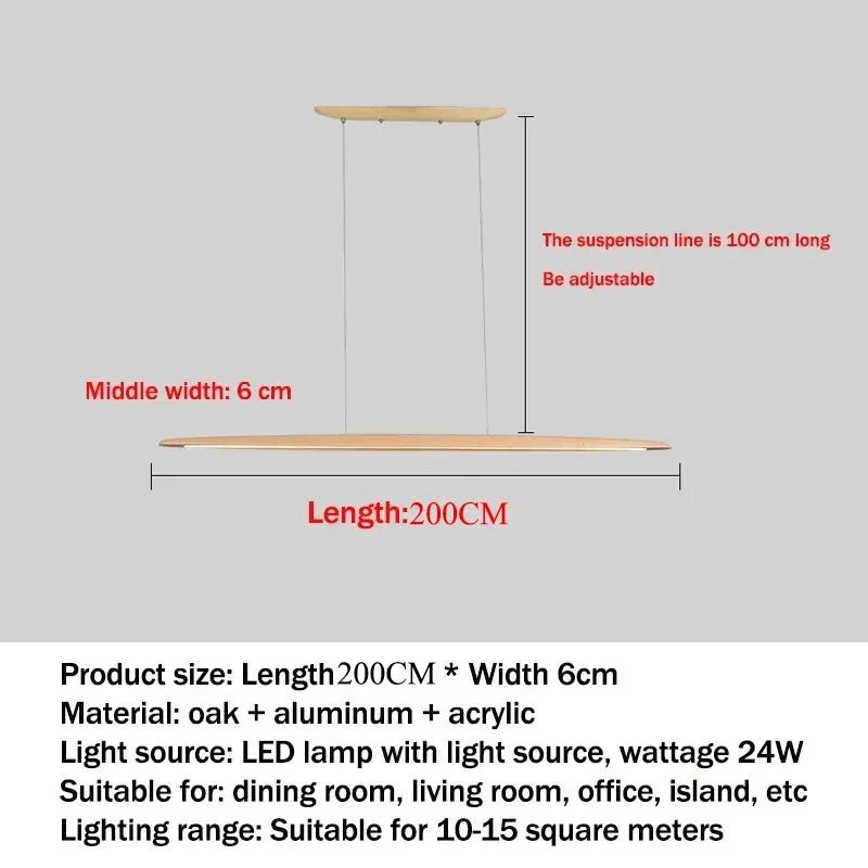 Modern White Wood Linear Pendant Light - Decorbites