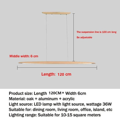 Modern White Wood Linear Pendant Light - Decorbites