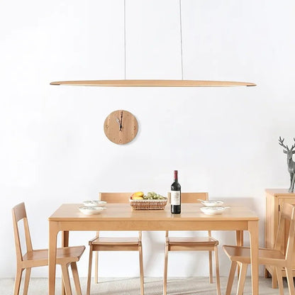 Modern White Wood Linear Pendant Light - Decorbites